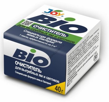 БИОочиститель для выгребных ям и септиков JOY, 40г (40 шт./кор)